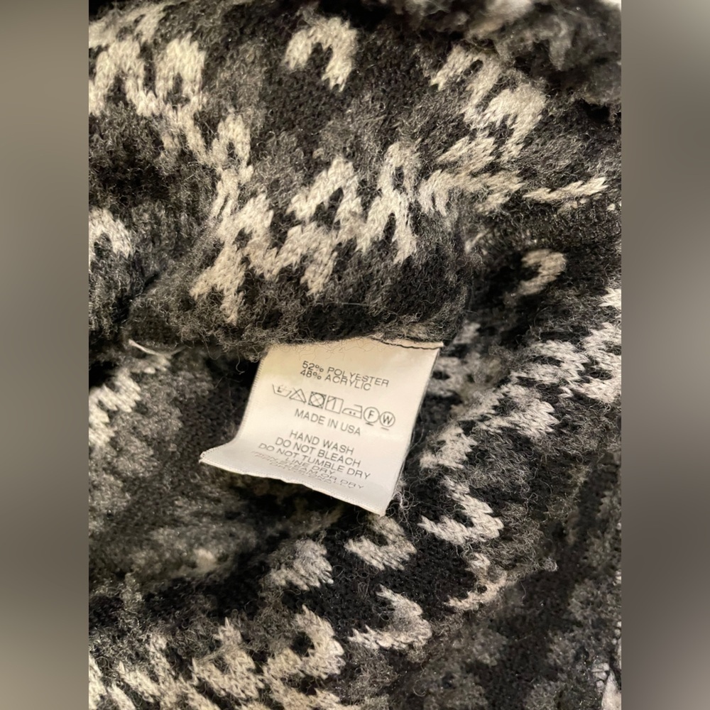 Engineered Garments Geometric Fairisle Fuzzy Faux Sherpa Fleece Short 1/2 Sleeve - Picture 5 of 7